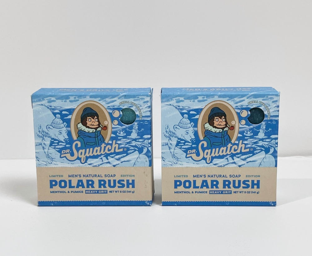 Dr. Squatch Limited Edition Polar Rush Soap 5 oz (x2)